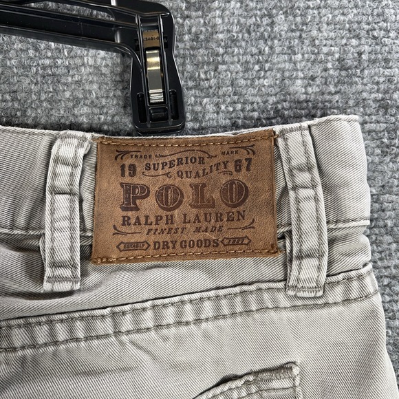 Polo Ralph Lauren‎ Pants Mens 36x30 Gray Flat Front Pockets Cotton #AB991 - Picture 9 of 9